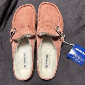 Birkenstock Buckley Shearling Clogs - Pink Sz 11 Women's